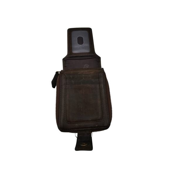 Bull Captain - Mens Zip Open Genuine Leather Wallet Brown - Picture 6 of 6